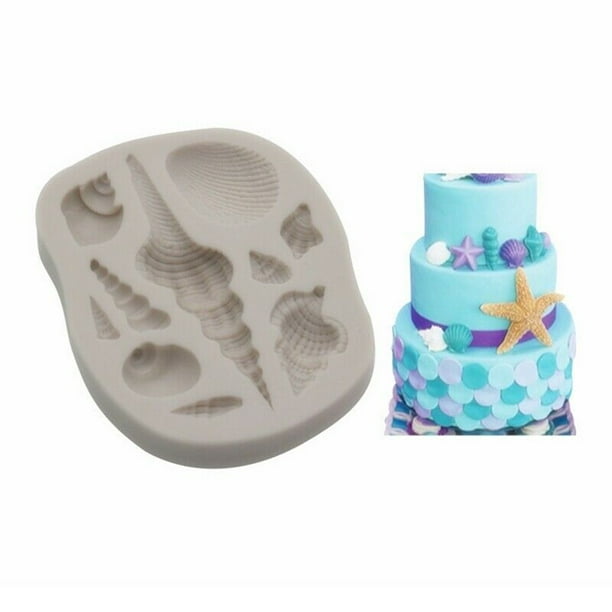 Sea Shell Silicone Fondant Moulds Cake Sugarcraft Starfish Decorating Icing Mold Sea Shell Silicone Fondant Moulds Cake Sugarcraft Starfish Decorating Icing Mold